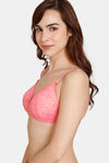 Zivame Beautiful Basics Padded Non Wired 3/4Th Coverage Backless Bra - Pink Lemonade — thumbnail 4